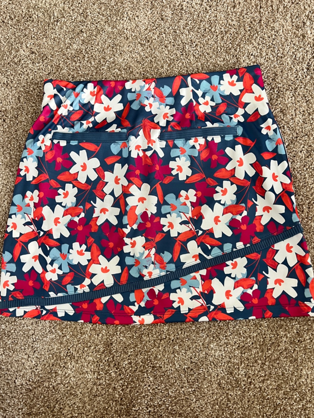 Floral Navy A-Line Women's Skort - Picture 2 of 7